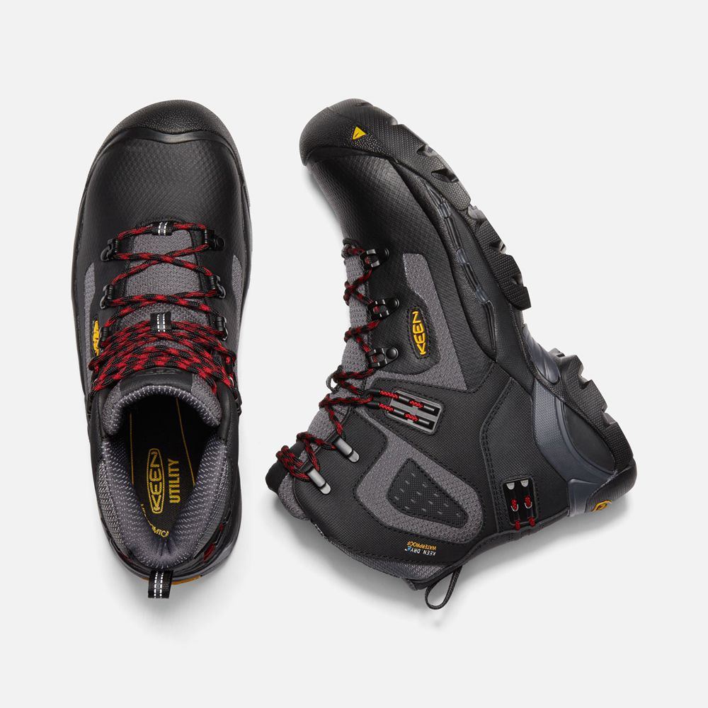 Keen Laarzen Heren Zwart - St. Paul 6\" Wp (Carbon-Fiber Toe) - 37468-MWNO